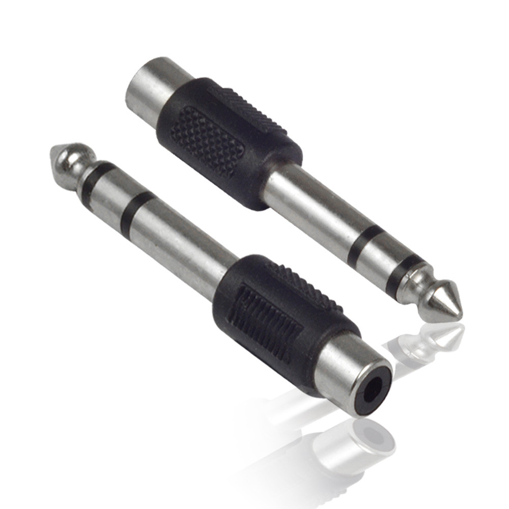 6.5mm stereo male plug to RCA female audio adapter