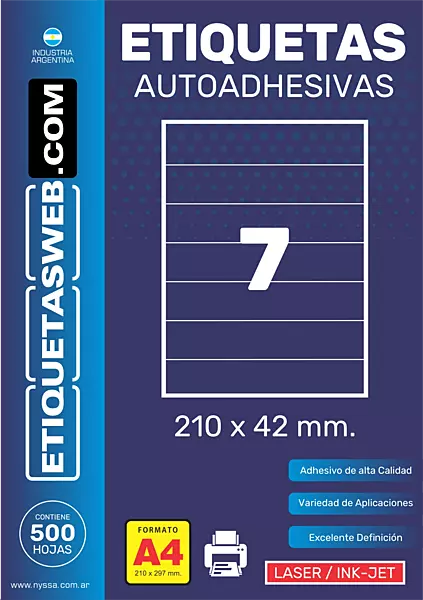 ETI.AUT. SIN IMP. 210x42 LASER 1B. Cx3500