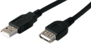 ADDON USB 2.0 A Male-Female Extension Cable, 6in, Black (USBEXTAA6INB)