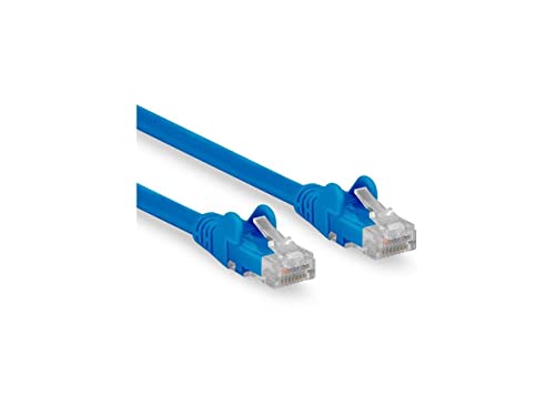 Rocstor Y10C314-BL 1ft Cat6 Blue Ethernet Snagless Cable, 100% Copper, UL Rated