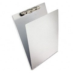 SAUNDERS Aluminum Clipboard w/Writing plate, 3/8" Capacity, Holds 8 1/2 x 12, Silver (Case of 4)