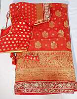 E6:Ready To Ship Beautiful Pure Kadhi Georgette Saree With Stitched Blouse E6:Ready To Ship Beautiful Pure Kadhi Georgette Saree With Stitched Blouse