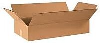 Box Partners 24" x 12" x 4" Flat Corrugated Boxes (24124)