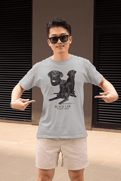 Black Lab Pride Sports Grey Softstyle T-Shirt