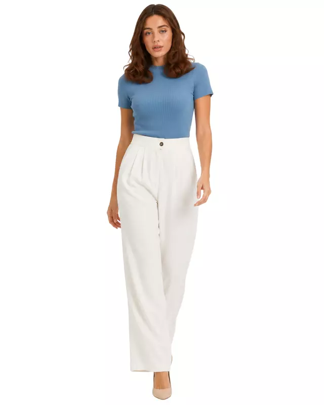 Elegant high-waisted wide-leg Pants