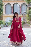 P617: Beautiful Designer Georgette Frock With Duppata