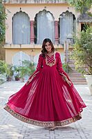 P617: Beautiful Designer Georgette Frock With Duppata