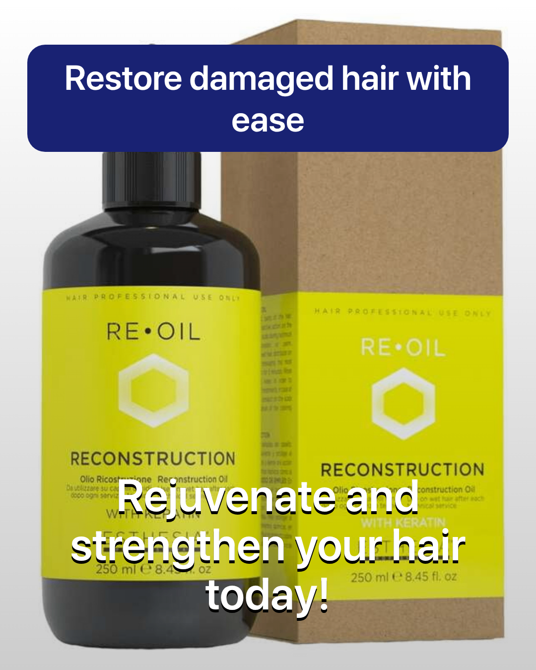 Re-Oil Reconstruction Oil With Keratin Esthesia for repairing and adding shine to hair Re-Oil Reconstruction Oil With Keratin Esthesia for repairing and adding shine to hair