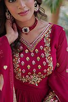 P617: Beautiful Designer Georgette Frock With Duppata