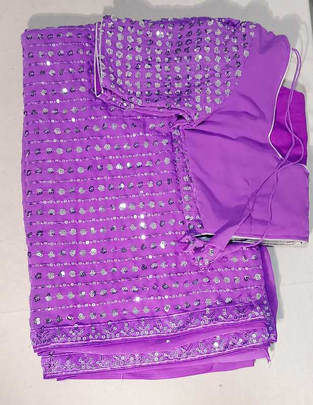 J140: Ready To Ship Beautiful Saree With Stitched Blouse J140: Ready To Ship Beautiful Saree With Stitched Blouse