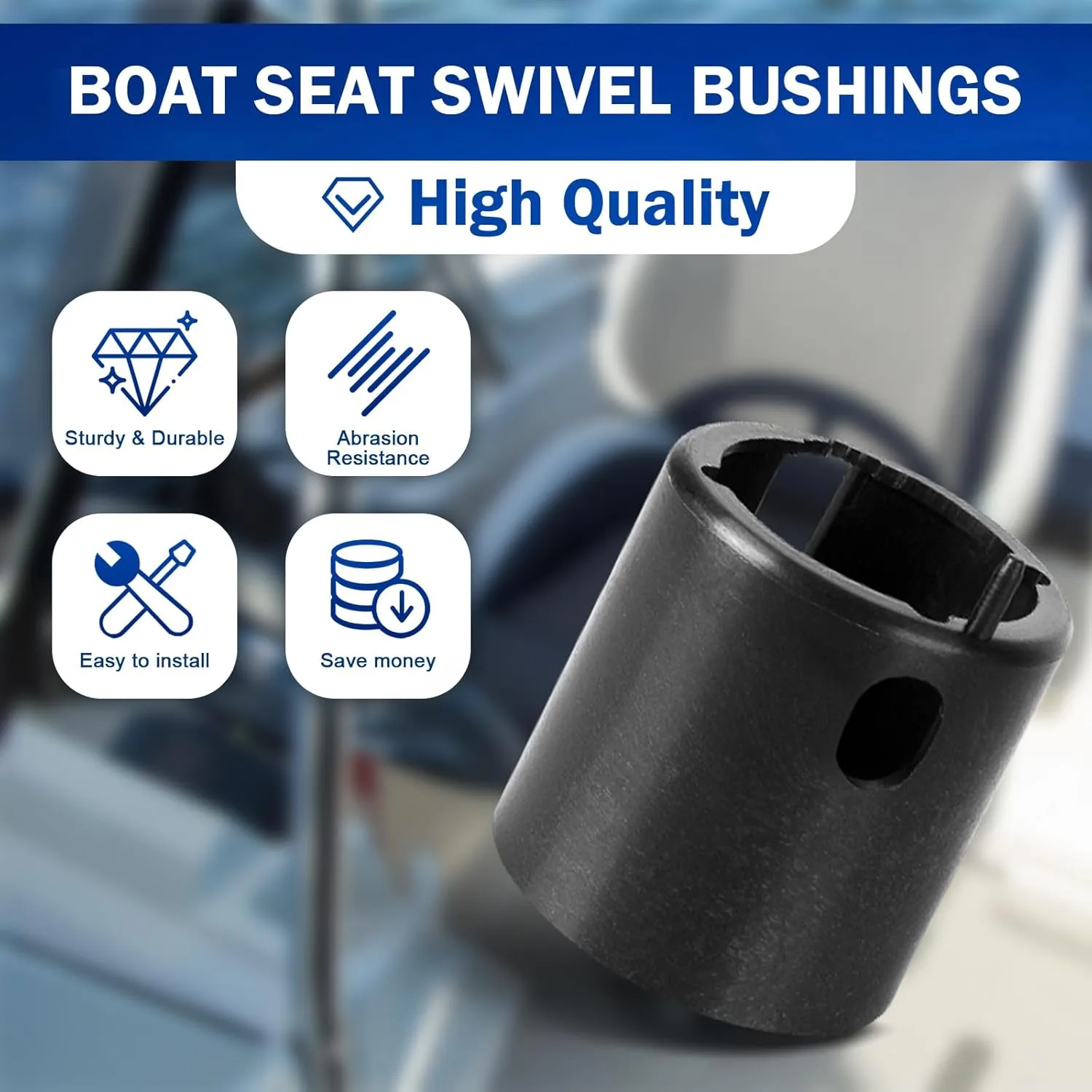 2171000 TRAC-Lock Boat Seat Swivel Bushing fit for Springfield 2-3/8" Marine Pontoon Boat Pedestal Bushing,to The seat