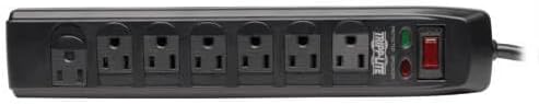 Tripp Lite 7 Right Angle Outlet Surge Protector Power Strip, 6ft. Cord, Right Angle Plug, 1440 Joules, Tel/Modem Protection