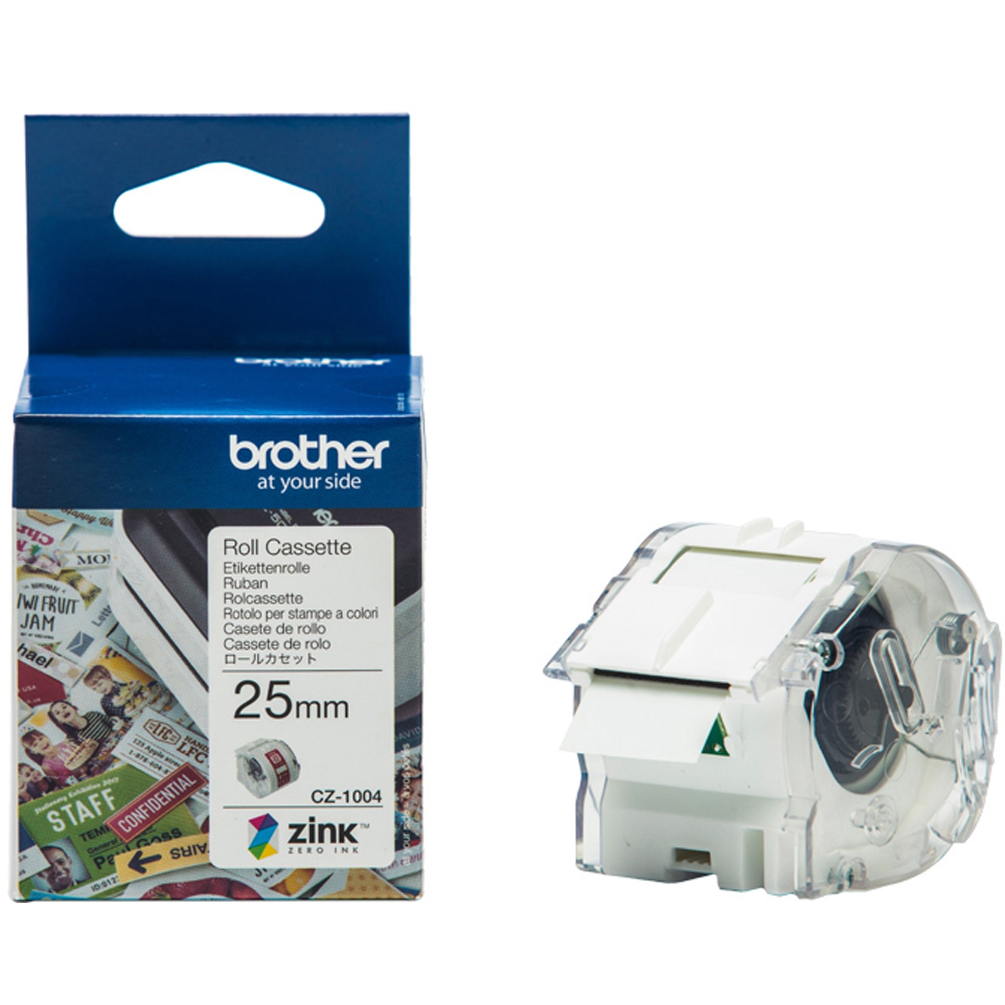 Brother CZ-1004 Cassette Roll 25mm x 5m White