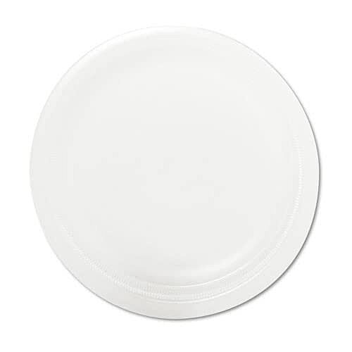 Dart 9PWQR 9 in. Diameter Quiet Classic Laminated Foam Dinnerware Plate - White (125/Pack) Large