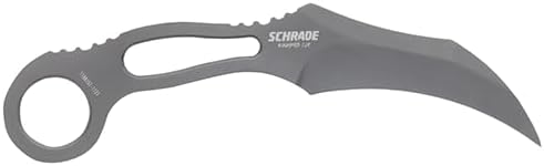 Schrade Delta Class Boneyard CLR Fixed Blade with 9Cr18MoV Grey Ti Coat for Outdoor Survival