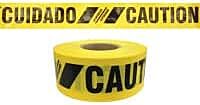 Presco 764-SBR35XY13 3 in x 500 ft. Reinforced Barricade Tape - Yellow, Caution