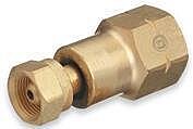 Western Enterprises 324 Brass Cylinder Adaptors, from CGA-200 "MC" Acetylene to CGA-510 POL Acetylene