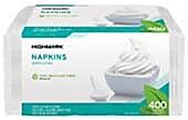 Highmark 100% Recycled Paper Napkins, Chlorine-Free, 12 x 12 in, White, Pack of 500