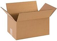 PARTNERS BRAND Corrugated Boxes, 12in x 8in x 6in, Kraft, Pack of 25