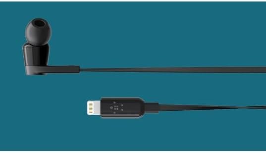 Belkin SOUNDFORM Wired Earbuds with Lightning Connector - Stereo - Black