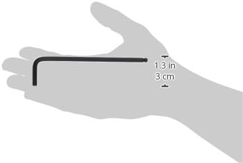 Bondhus 10964 5mm Ball End Tip Hex Key L Wrench with ProGuard Finish and Long Arm, 119mm, 5 Piece