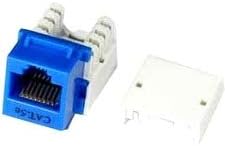 Cat5e Keystone Jack 110 Type Punch Down, Blue KEYC5E-BLU