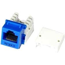 Cat5e Keystone Jack 110 Type Punch Down, Blue KEYC5E-BLU