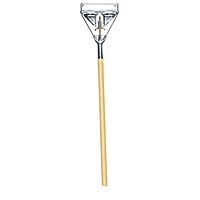 Unisan Wood Quick-Change Mop Handle, 63in, 30% Recycled, Natural