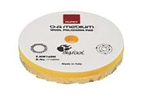 9.NW160M Yellow Wool Polishing Pad, Precision Pro Medium - Ø 160mm Single Pad