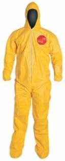 DuPont Tychem 2000 QC Disposable Coverall Yellow - 4X-Large, Zipper, 2.5 oz