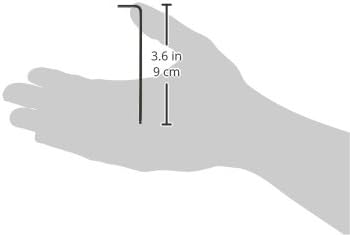 Bondhus 10905 3/32" Ball End Tip Hex Key L Wrench with ProGuard Finish and Long Arm, 3.4"