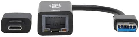 Tripp Lite USB C USB-A to RJ45 Gigabit Ethernet Network Adapter 2xM/F Black