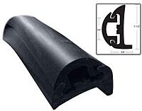 Taco Metals Taco Semi-Rigid Rub Rail Kit - Black w/Black Insert - 50039; / V11-9795BBK50D-2 /