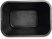 Boardwalk Soft-Sided Rectangular Prism Plastic Wastebasket, 28 Qt, 15inH x 11inW x 14 3/8inD, Black