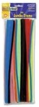 Chenille Kraft 7110-01 Jumbo Stems- 12" x 6mm- Metal Wire- Polyester- Assorted- 100/Pack