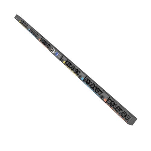 Eaton Universal-Input Metered PDU G4, 208V and 415/240V, 42 Outlets, Input Cable Sold Separately, End-Entry Input