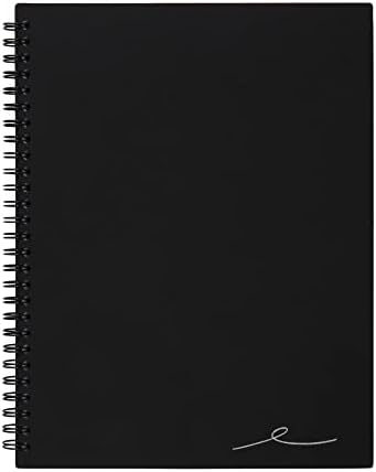 Office Depot Wirebound Notebook, 7 1/4in x 9 1/2in, 1 Subject, Narrow Ruled, 160 Pages (80 Sheets), Black, ODUS1402-026