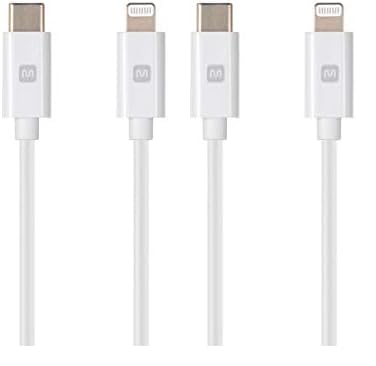 Monoprice Apple MFi Certified Lightning to USB Type-C and Sync Cable - 1.5 Feet - White | Compatible with iPod, iPhone
