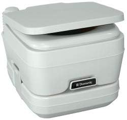 Dometic 964 Portable Toilet w/Mounting Brackets - 2.5 Gallon - Platinum
