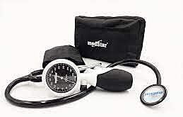 MEDSTAR | Kit Baumanómetro Aneroide Tipo Palma Platinum con Estetoscopio de Lujo (BLANCO) Esfigmomanómetro para Enfermeras, Médicos y Estudiantes MEDSTAR | Kit Baumanómetro Aneroide Tipo Palma Platinum con Estetoscopio de Lujo (BLANCO) Esfigmomanómetro para Enfermeras, Médicos y Estudiantes