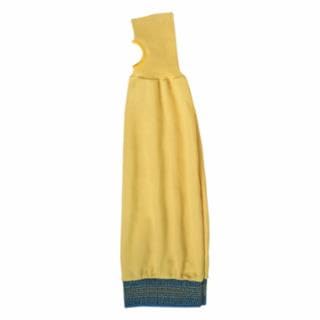 Ansell Yellow 22" Light Weight Kevlar Cut Resistant Assembler Interlock Sleeve with Thumb Hole and Knit Cuff
