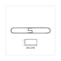 Boardwalk Zinc-Plated Clip-On Dust Mop Frame, 36in x 5in, Black