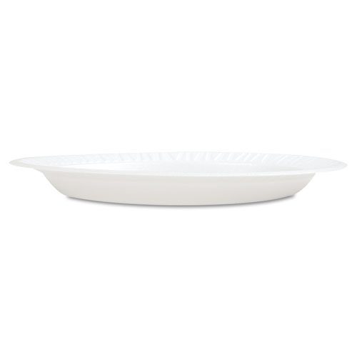 Dart Concorde 10.25in White Unlaminated Foam Plates - Case of 500