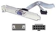 Serial I/o Add-a-port Adapter 10pin Int To Db9m Ext Cross Config