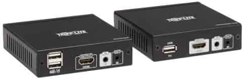 Tripp Lite HDMI HDBaseT KVM Console Extender Over Cat6, 4k HDMI Video Extender, 2 USB Ports, IR, 4K @ 30 Hz