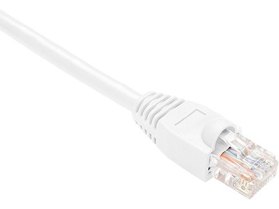 Unirise PC5E-05F-WHT-S CAT5E ETHERNET Patch Cable, UTP, White, SNAGLESS, 5FT