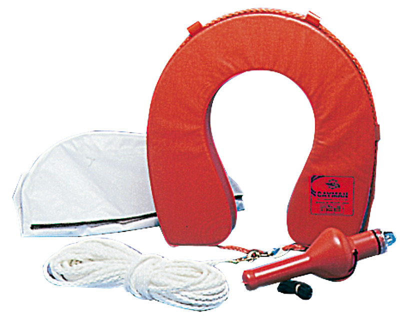 Horseshoe lifebuoy w/ white cover
