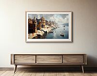 Varanasi India Art Print, Historic Ganges River Physical Fine Art Print