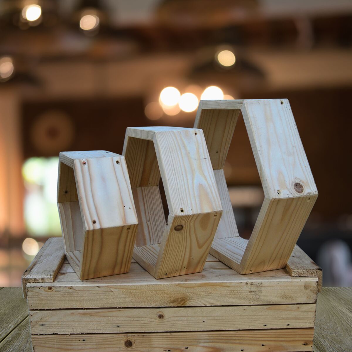 Hexagon Wall Shelf Set (Set of 3)