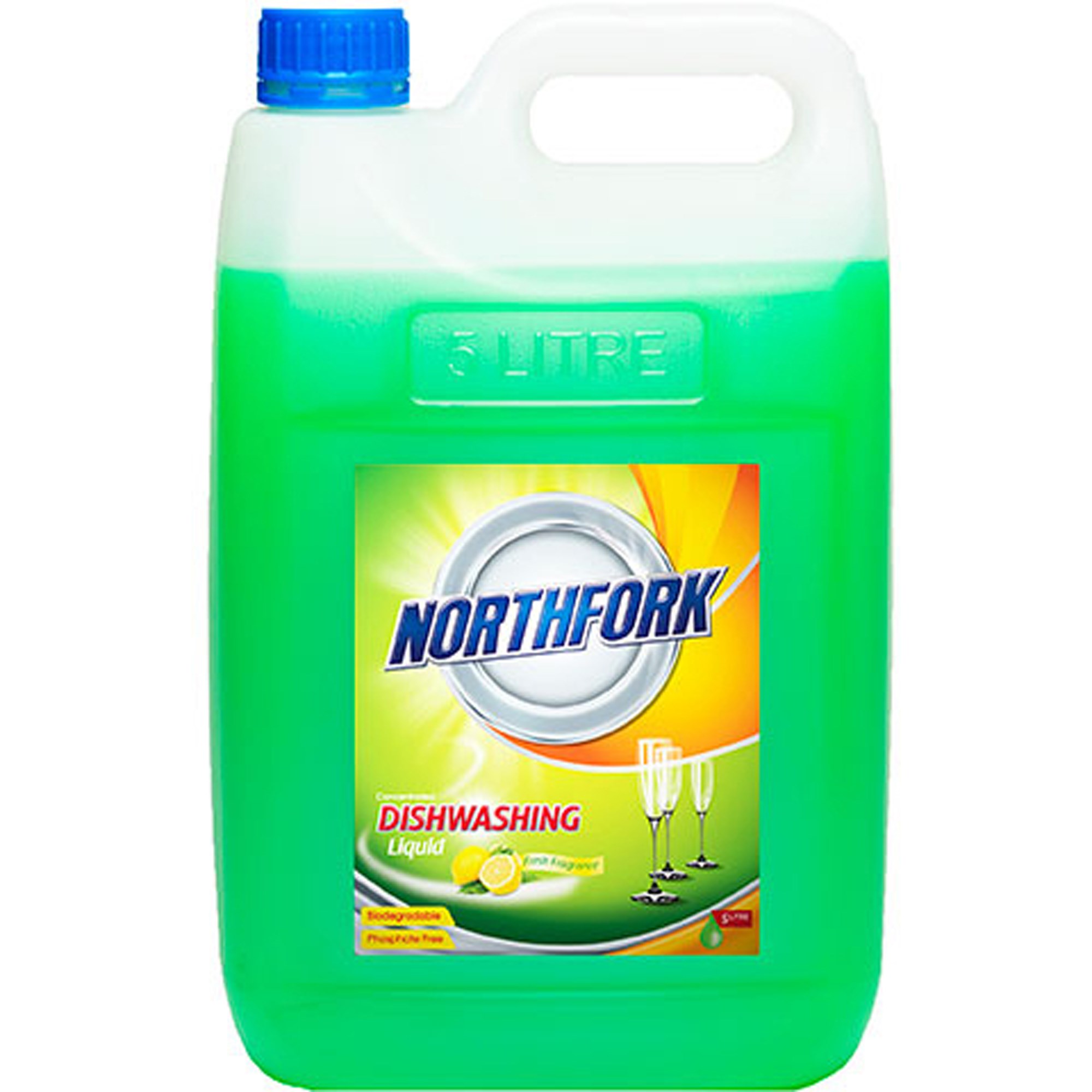 Northfork Concentrate Dishwashing Liquid Lemon Fresh Fragrance 5 Litres
